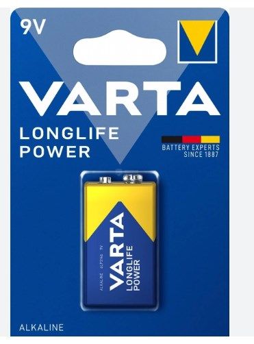 Батарейка VARTA LONGLIFE Power 9 V 1шт Alkaline 000054312 фото