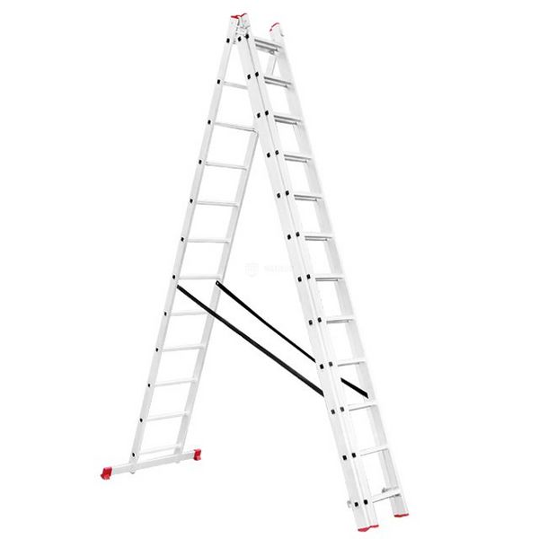Драбина алюм. 3-х секційна (3х12 сход.) 7,6/3,4м Virastar 000026923 фото